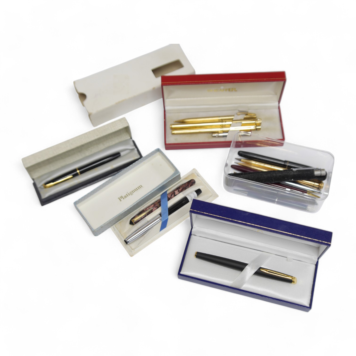 A collection of pens and propelling pencils, including Montblanc, Waterman, Sheaffer, Parker etc. Condition - fair to good